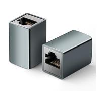 AXFEE 2PCS RJ45 Coupler, Cat7 Ethernet Cable Connector, 8P8C LAN Cable Adapter, Network Coupler Ethernet Extension, Network Extender Coupler Female to Female, LAN Connector, Extender Adapter