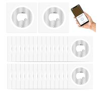 AXFEE 30PCS NFC Tags NTAG216, White Round NFC Stickers, 25mm Diameter, Programmable NFC Tags, 888 Bytes Memory RFID-Tag Compatible with All NFC Enabled Phones and Devices