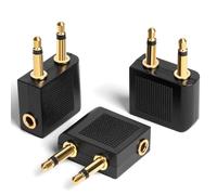 AXFEE 3PCS Airplane Headphone Adapters, Earphone Socket Adaptor
