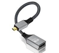 AXFEE 4K@60Hz Micro HDMI to HDMI Adapter Compatible with Raspberry Pi 4 | Micro-HDMI Male to Hdmi Female Adapter Cable, High Speed Standard HDMI-2.0 Connector Compatible with GoPro Hero 7 6, Camera