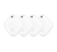 AXFEE 4Pcs Key Finder, Bluetooth Tracker Compatible with Find My (iOS Only), Replaceable Battery, Waterproof Smart Item Finder for Luggage, Keys, Bags, Suitcases, Pets, Wallets (White)