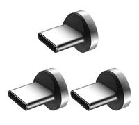 AXFEE 7-Pin Type C Fast Charging Cable Adapter, 3 Pack 540° Magnetic Charging Cable Replacement Tips, Magnetic Connector Tip Heads for Type C/Samsung S22 S21/Laptop/Tablet