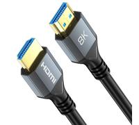 AXFEE 8K HDMI 2.1 Cable, 2m, Supports 8K@60Hz, 4K@120Hz, eARC, Compatible with HD TV Monitor and More