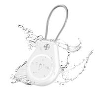 AXFEE Air tag Holder with Wire Cable, Protective Cover Air-Tag Case, Anti-Lost and Scratch-Resistant Air Tag Lock Case Keychain, Compatible with Apple Air Tags for Keys, Luggage, Pet, Bag (White)