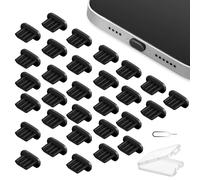 AXFEE Anti Dust Plugs, 30 Pcs Silicone Dust Plugs, Lightnin Charging Port Cover Protector Stoppers Compatible with Phone 14 series, Phone 13,12,11,X, XS, XR series