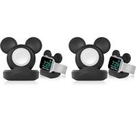 AXFEE Charger Stand Compatible with iWatch, Silicone Dock Holder, Desk Stand, Charging Station Dock Holder Compatible with All Apple Series Ultra/SE/8/7/6/5/4/3/2/1 (Not Include Charger) (Pack of 2)