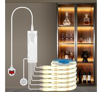 AXFEE COB LED Strip Lights, 6 Rolls 1M Hand Sweep & Touch Sensor Dimmable LED Light Strip, 60W Under Cabinet Kitchen Lighting for Shelves Acoustic Panels, Warmwhite Strip Lights for Cupboard TV Desk