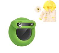 AXFEE Hidden Air Tag Case for Kids, Air-tag Holder with Safety Pins,Avocado | Anti-Removal Air-tags Sicoilne case, Compatible with A-pple air-tag for Kids Adult Pets Backpack Inside Clothes