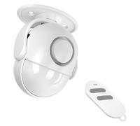 AXFEE Indoor Motion Sensor Alarm, Wireless Burglar Door Alarm System with Adjustable 125dB Siren, 360° Rotatable, Battery Operated & Rechargable, Remote Control for Home, Garage, Office, Shop