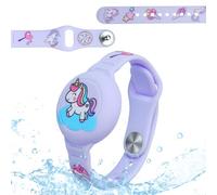 AXFEE Kids Watchband Compatible with Apple Airtag, Silicone Bracelet Protective Case for AirTag, Anti-Lost Adjustable Wristband for AirTags, GPS Wristlet Protective Cover for Child/Toddlers (Purple)