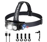 AXFEE LED Head Torch, USB Head Lamp LED HeadTorch Rechargeable, Super Bright 600 Lumen Head Lamps with 3 Light Modes, Waterproof Head Light Flashlight, Headlight for Camping Hiking Running Fishing