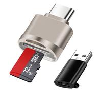AXFEE Micro SD Card Reader, USB-C Memory Card Reader(Champagne Gold)