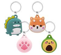 AXFEE Protective Case for Air-Tag, Silicone Cartoon Figure Air-tag Keyring Case For A-pple Air tag, Holder Case for Air-Tags, air-tag Holder Protective case, Decorations for Key, Bag, Pet Collar