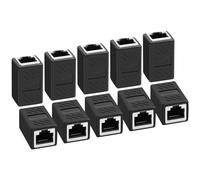 AXFEE RJ45 Coupler, 10PCS RJ45 Coupler Female to Female, Cat6 Ethernet Cable Connector, LAN Connector, Extender Adapter, Ethernet Extension Adapter Network Connector for Cat8/Cat7/Cat6/Cat5e/Cat5