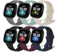 AXFEE Strap Compatible with Fit-bit Versa 3/4, Silicone Adjustable Sport Classic Replacement Straps Compatible with Fit-bit Versa 3/4 Strap/Sense 2(Not Watch)