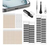 AXFEE USB C Dust Plugs, 106 PCS Phone Cleaning Kit, Metal Type C Port Dust Cover, Phone Speaker Sticker with Cleaning Swabs Tweezer, Sim Card Removal Tool for i-Phone 15/16/17/Sam-sung/Hua-wei