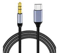 AXFEE USB C to 3.5mm Aux Audio Jack Cable, Type C Adapter to 3.5mm Male Headphone Stereo Cable Car Compatible with Samsung Galaxy S21 S20 Ultra Note 20/10, iPad Pro, Huawei P40/P30/P20,Pixel 3 4 XL