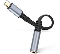 AXFEE USB C to 3.5mm Jack, Type C Headphone Adapter, Aux Digital Audio Earphone Adaptor, Hi-Res DAC Adaptor Compatible with Samsung Galaxy S22 S21 S20 Ultra Note 20, Huawei Mate 40/P30, Xiaomi