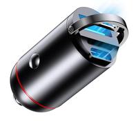 AXFEE USB Car Adaptor, 2 Port PD 65W & QC 30W Car Charger, Car Cigarette Lighter Phone Charger Compatible with iPhones, Smartphones, iPads, Power Banks, iOS and Android
