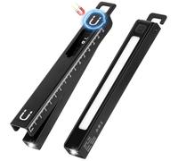 AXFEE Work Light, USB Led Torch Rechargeable, 6 Mode Small Pen Torch, Torches Battery Powered for Long Run Time, Cob Inspection Flashlight with Magnetic, Battery Indicator & Ruler Measurement