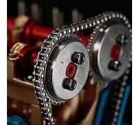 AXFSHJD 8-Cylinder Full Metal Car Engine Model, 8 cylinder engine model kit, Car Engine Model Kit, Model Engine Kit, Building Engineering Toys, Home Engine Ornaments for Adults