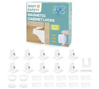 Magnetic Cabinet Locks Baby Proofing - Children Proof Cabinet Drawers Safety Locks (10 Locks and 2 Keys)