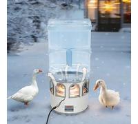 AXGCAA 5 Gallon Heated Chicken Waterer, 80W Stainless Steel Poultry Water Heater with LED Thermostat Display, All-Weather Anti-Freeze for Chickens Ducks Geese Quail Outdoor Pets