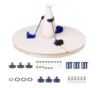 AXGCAA Adjustable Pottery Machine Turntable Clamp, Ceramic Pottery Trimming Turntable Tools with Automatically Find The Center, Pottery Repair Turntable Sculpting Wheel for Family, School