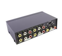 axGear 4 Port RCA Video Audio AV 1 in 4 Out TV Splitter Box 1 to 4 Screen