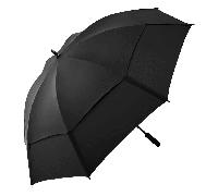 AXGLO HURRICANE 62" DOUBLE CANOPY GOLF UMBRELLA - BLACK