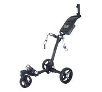 Axglo Tri-360 V2 3 Wheel Golf Trolley Push Cart Black Grey + Free Accessories
