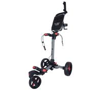 Axglo Tri-360 V2 3 Wheel Golf Trolley Push Cart Grey Red + Free Accessories