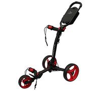 Axglo TriLite 3-Wheel Push Golf Trolley Black/Red + 2 Free Accessories