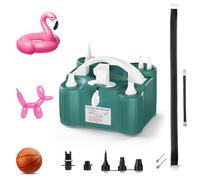 AXHJ - 4 in 1 Electric Balloon Pump for Inflatables, Balloons and Sports Balls, Balloon Inflator for 260q, Foil, Latex Balloons and Pool Floats, 110V AC, Green