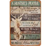 AXHNG Vintage A Hunter's Prayer Poster Metal Aluminium Tin Sign 8x6 Inch Wall Decor