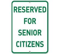 AXHNG Vintage Man Cave Antique Reserved Senior Citizens Poster Metal Aluminium Tin Sign 8x12 Inch Wall Decor