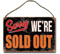 AXHNG Vintage New Wood Sorry were Sold Out Garden Poster Metal Aluminium Tin Sign 12x16 Inch Wall Decor
