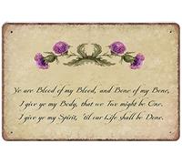 AXHNG Vintage Scottish Wedding Vows Ye are Blood of My Blood and Bone of My Bone Scotland Poster Metal Aluminium Tin Sign 8x12 Inch Wall Decor