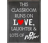 AXHNG Vintage This Runs On Love Laughter Lots of Dr Pepper Poster Metal Aluminium Tin Sign 8x12 Inch Wall Decor