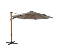 AXI Cyrus Premium Brown/Taupe Garden Parasol - 300x300 cm Garden Umbrella - Terrace Umbrella, Aluminum Frame, 360° Rotation, 3x3 Cantilever Parasol - UV Resistant
