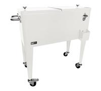 AXI Retro Cool Box Wheels - White - Vintage - Max capacity 76 litres - Camping or Garden - On Wheels available in several colours