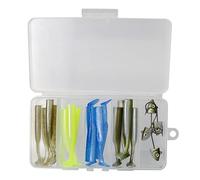 Axia Mighty Minnow Soft Fishing Lure Set With Tackle Box (28g Set)