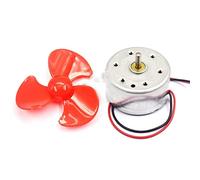 axial Battery DC 3V R300C electronic starter, 1.5-6V Wind Handheld Fan Model Car Airplane electronic starter, Turbine Kit Solar Hobby Gear special motor(With Red Fan Leaf)