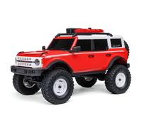 Axial SCX24 Ford Bronco Heritage Edition 4X4 Ready to Run RC Rock Crawler 1:24 Brush Motor Offroad Truck Remote Control Extra Torque Includes Battery and Charger Red
