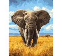 AxiangziK Animal DIY Tapestry Kits for Adults Elephant Portrait Latch Hook Rug Making Kit DIY Craft Set Tapestry Cushion Pre-Printed Patterns 35x46in