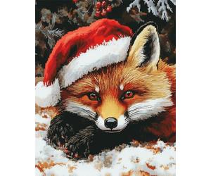 AxiangziK Animal DIY Tapestry Kits for Adults Santa Hat and Fox Latch Hook Kits DIY Rug Making Crafts with Colorful Pattern Printed，Embroidery Sewing Set 23x35in