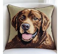 AxiangziK Animal Dog Latch Hook Cushion Kit,Labrador Retriever pet Dog,Latch Hook for Beginners Adults or Children,Latch Hook Kit Christmas Gifts,17x17in