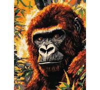AxiangziK Cross Stitch Kits 30x40cm,Gorillas 11CT Printed Cross Stitch for Adults Beginners,Complete DIY Embroidery with Needles and Threads for Home Decor