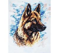 AxiangziK DIY 11CT Cross Stitch Kit Animal Dog,German Shepherd,Stamping Cross Stitch Kit,Counting Cross Stitch Kit for Adult Beginners,16x20inch