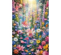 AxiangziK DIY Counted Cross Stitch Kits Colorful Flowers 11CT 60x80cm